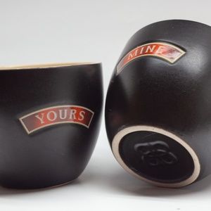 Baileys Ceramic 'Yours' and 'Mine' Cups - Set of 2